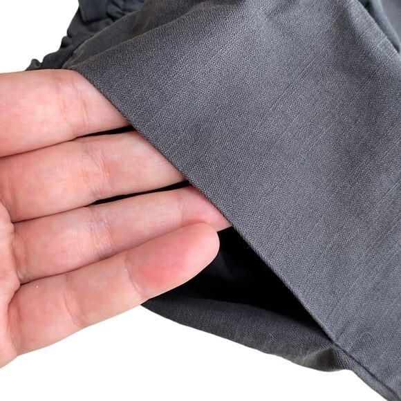 J Crew Women 00 Paperbag Waist Mini Skirt With Pockets Charcoal Gray 100% Cotton - Picture 5 of 8